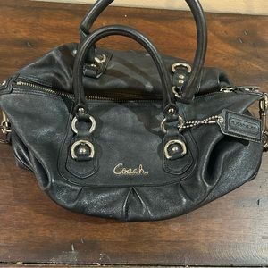 Black Leather Coach Purse